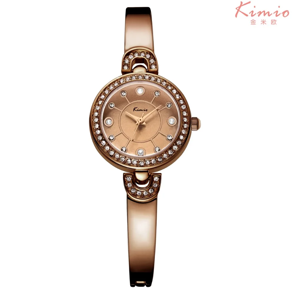 

kimio Brand Fashion Quartz Watch 2017 New Fashion Designer Watches Woman Clock Gold Ladies Bracelet Dress Reloj Mujer hours