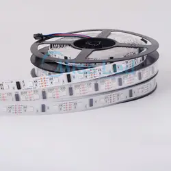 5 м LPD8806 8806 светодиодные полосы 32leds/м, 48 светодиодов/м, 60leds/м Водонепроницаемый IP30/67 Белый PCB SMD5050 RGB полосы гибкий полноцветный DC5V