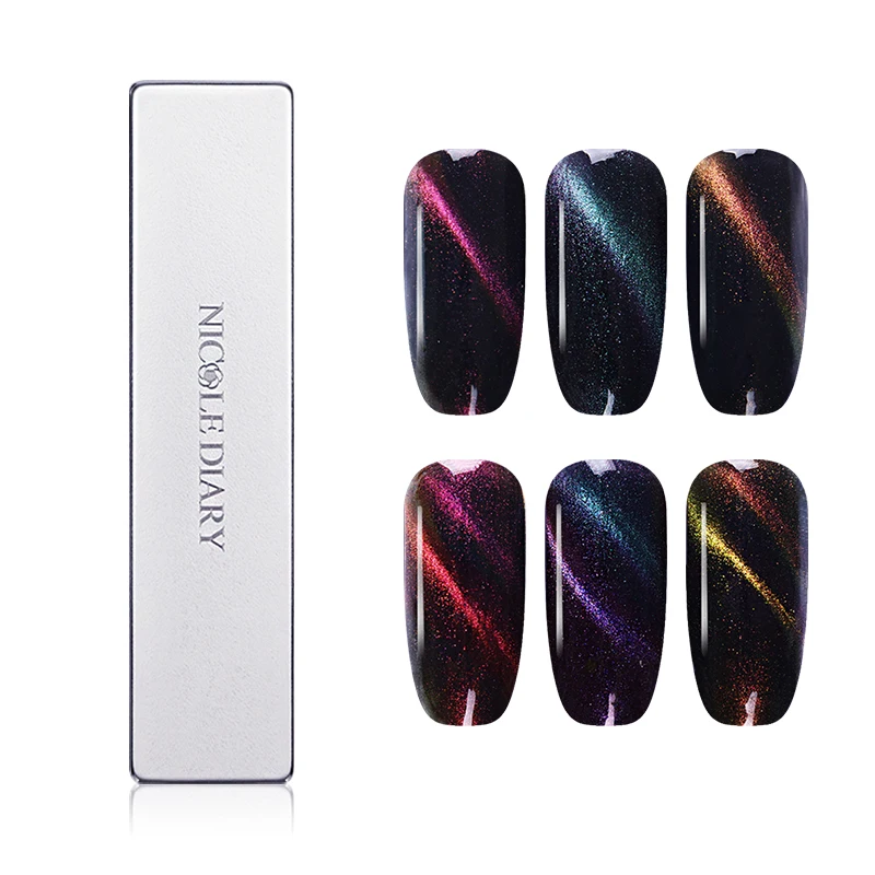 نيكول يوميات القط العين المغناطيسي لوحة سميكة مغناطيس قوي ل الأشعة فوق البنفسجية هلام البولندية مانيكير مسمار أداة فنية