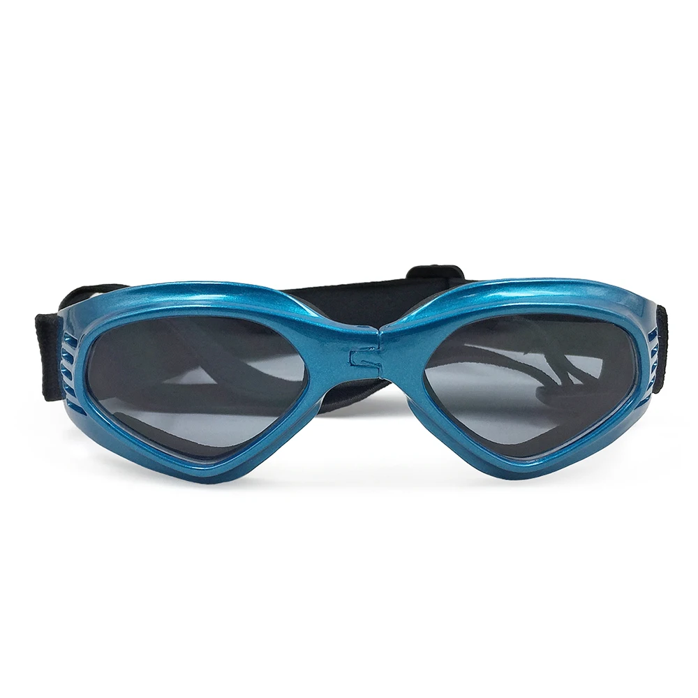 Солнцезащитные очки для зверья водонепроницаемые ветрозащитные противотуманные очки защитные очки для собак щенков Модные ПЭТ солнцезащитные очки - Цвет: Синий