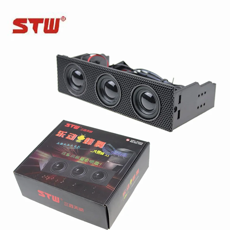 5.25" Stereo Surround Speaker PC Front Panel Computer Case Built in Mic