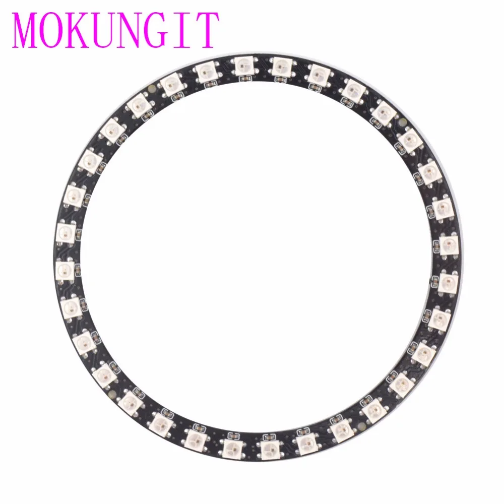 Mokungit WS2812B sk6812 кольцо 32 кольца sk6812 бит для Кольцо RGB LED кольцо 5050 встроенных RGB драйвер для Arduino полосы тип черный