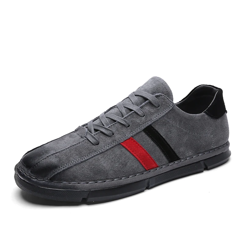 

New Arrival Lace Up Casual Men Loafers Autumn Mens Moccasins Shoes Black White Genuine Leather Men's Flats Shoes Boat Shoes