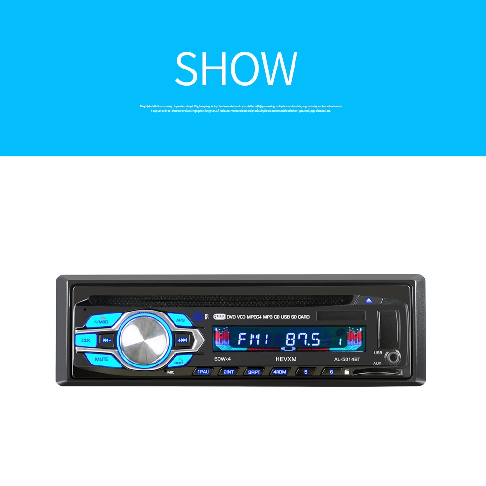 Однодиновое автомобильное DVD проигрыватель 12 В Автомобильный MP3 Стерео Авторадио