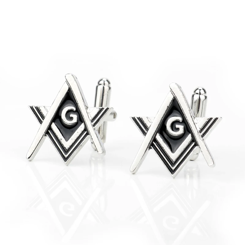 

2018 Masonic Black Metal Cufflinks the Freemason Masonry Sleeve Button Masons Men Cuff Link for Garment Accessories Wedding Gift
