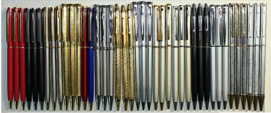 Caneta de Alta Prata e Ouro Gel para Alma Qualidade Esferográfica Clipe Rolo Bola Caneta Suprimentos Quente Logotipo Diy Boa 9 gel para alma suprimentos quente logotipo diy