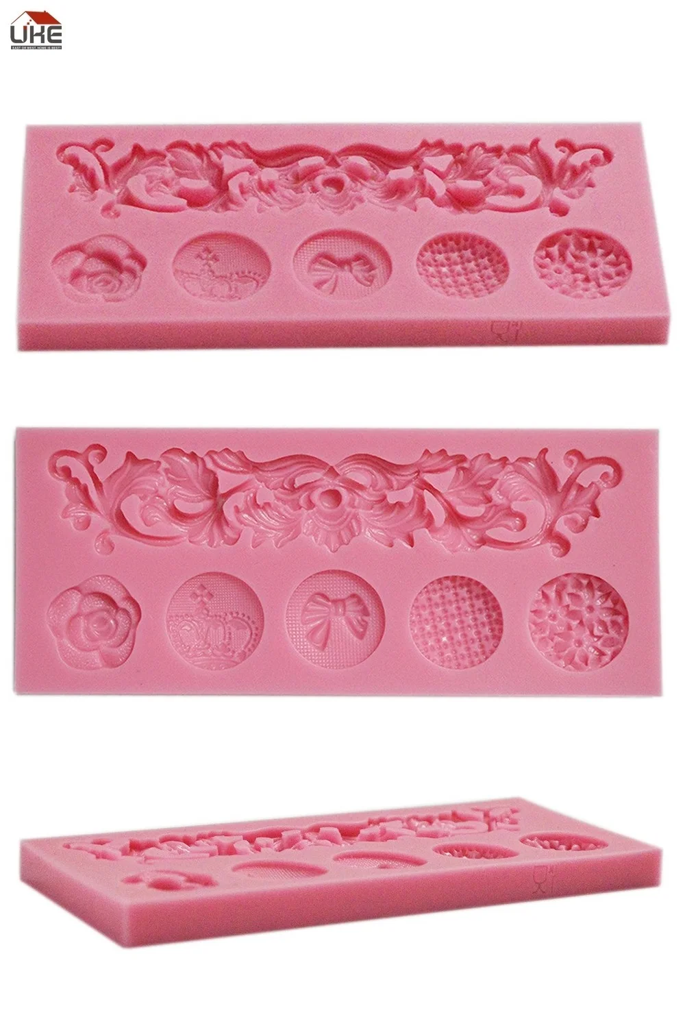 long shape 3D Silicone mold fondant mold for cake decorating tools baking tools for cakes 2