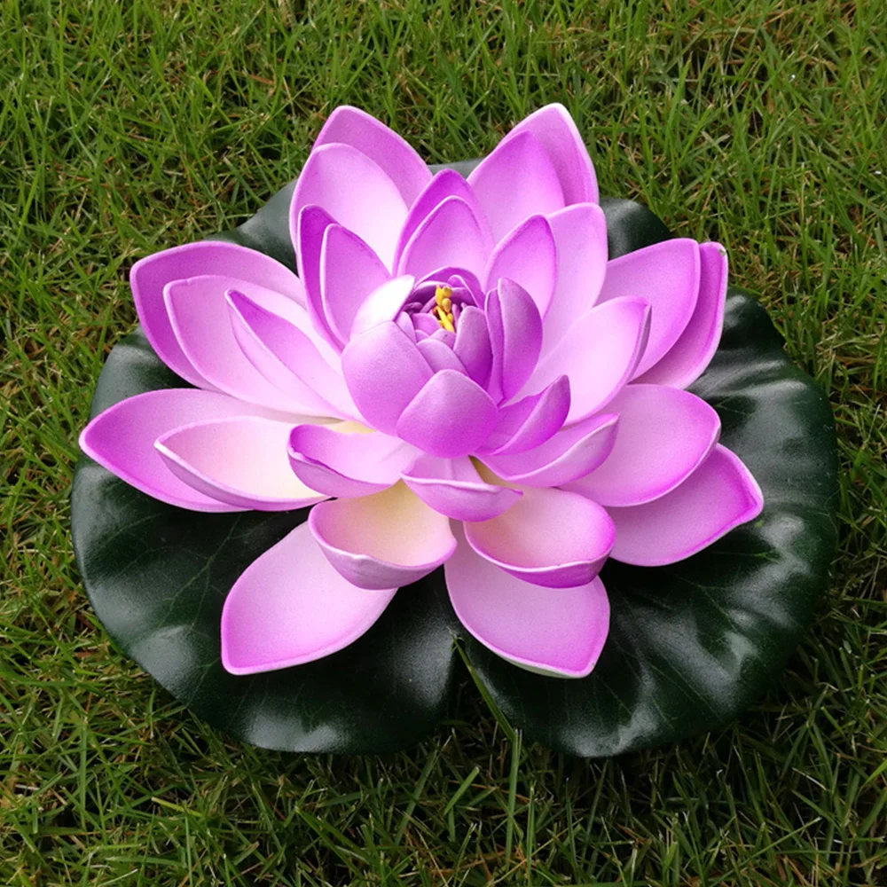Artificial Lotus Decor Plastic Flowers Fake Bouquet Cheap For Wedding Decoration Plants Water
