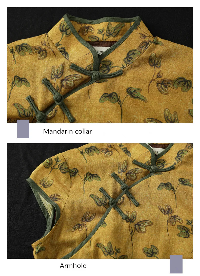 LZJN Oriental Style Dresses Qipao Women Traditional Dress Chinese Cheongsam Long Chinese Dress Modern Qipao Cotton Linen Dress (21)