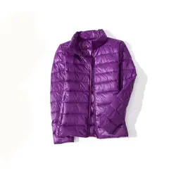 Новое поступление для женщин Стенд воротник мужские парки верхняя одежда зимняя легкая тонкая куртка повседневное ветрозащитный Теплый
