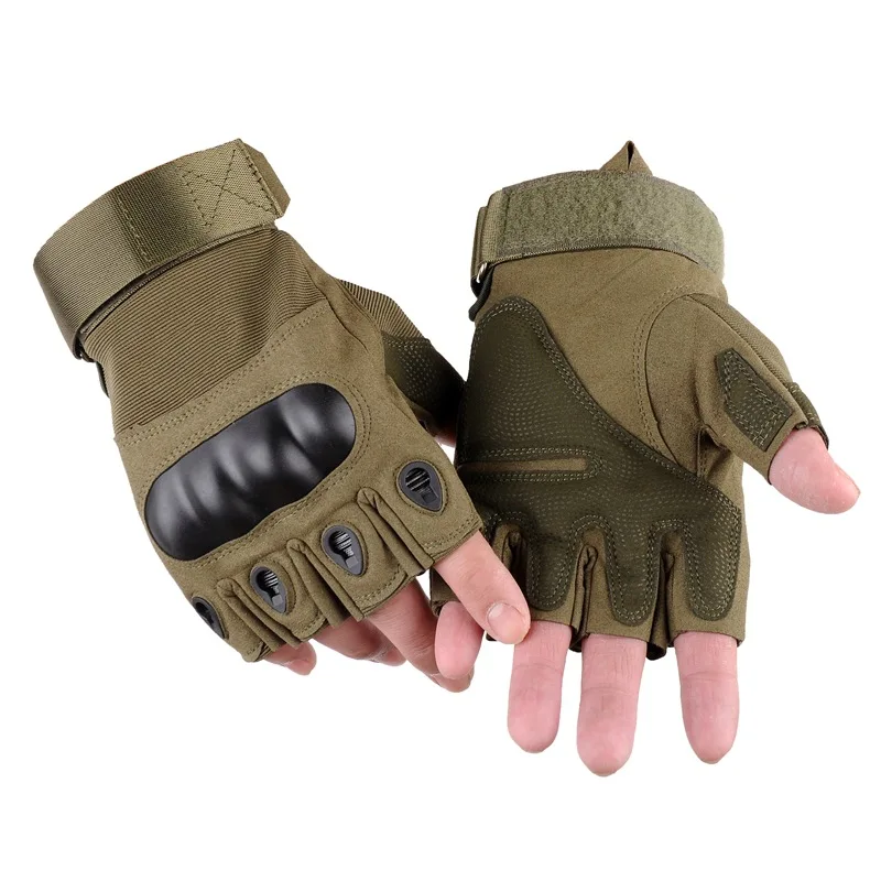 

Half Finger Outdoor Motorcycle Hard Knuckle Fingerless Gloves Motorbike Motocross Military Tactical Hunting Cycling Protective