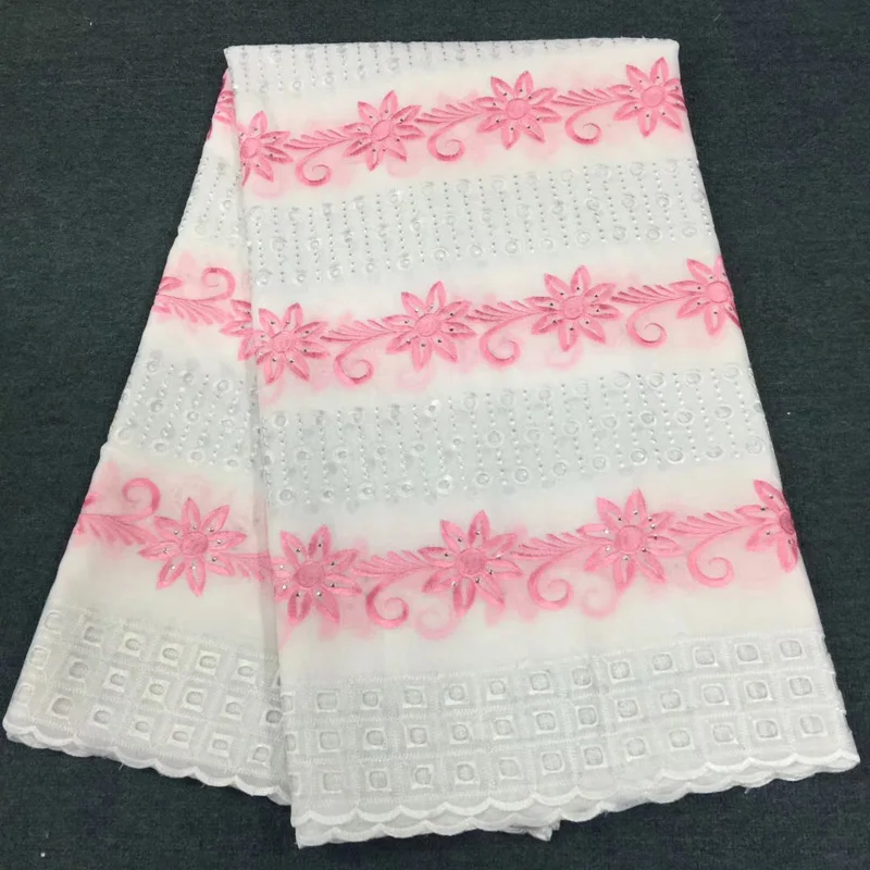 

8 colors (5yards/pc) holes cut African cotton lace fabric with elegant embroidery soft Swiss lace fabric for party dress CLS196