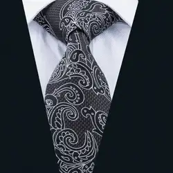 LD-1731 Барри. ван 2017 Мужская Tie набор шелк Gravata Черный Цветочные Мода галстук для жениха Свадебные Бизнес нарядная одежда, Бесплатная доставка