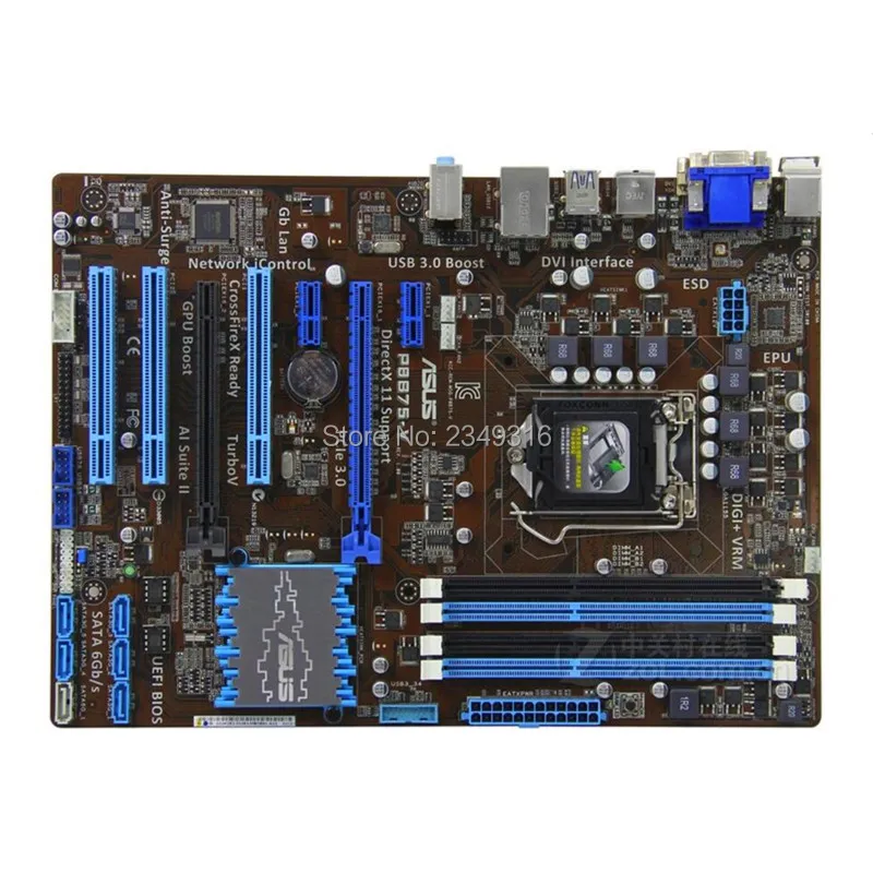 Для Asus P8B75 V рабочего Материнская плата B75 разъем LGA 1155 i3 i5 i7 DDR3 32G UEFI BIOS Оригинальный
