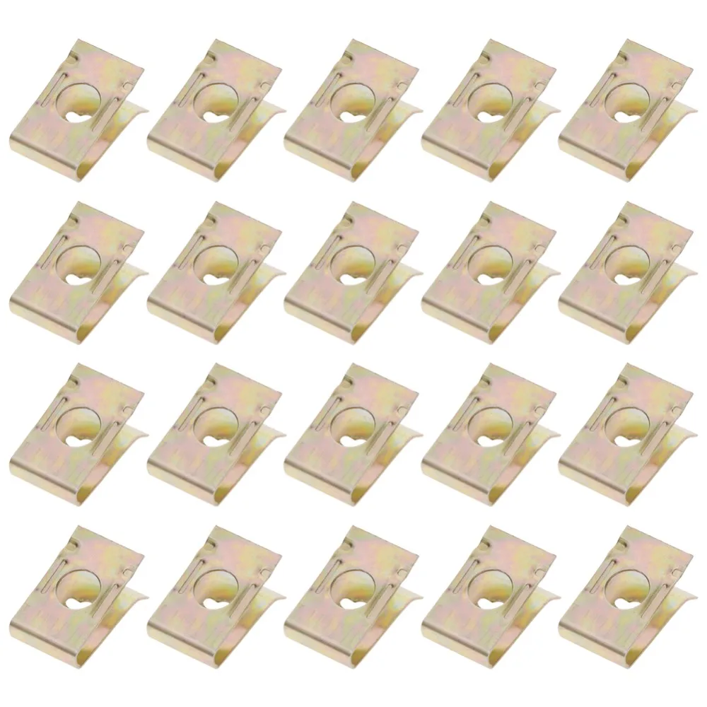 

Bostar 20Pcs Car Door Panel Screw U-Type Iron Nuts Plate Clip Fastener #287422