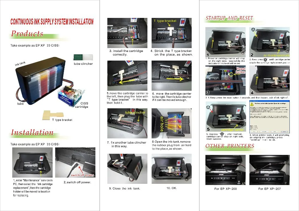 PROCOLOR CISS Россия/Украина зона для epson (T1701-T1704T1711-T1714) детской зеркальной копии 403/406 с