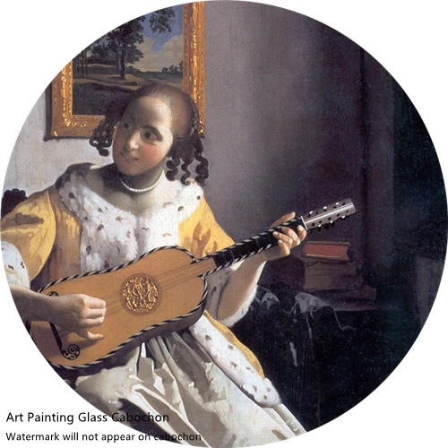 20 шт 12~ 40 мм художника Johannes Vermeer художественная коллекция картин леди письма стекло кабошон DIY ювелирных изделий - Цвет: Z-G7548-18