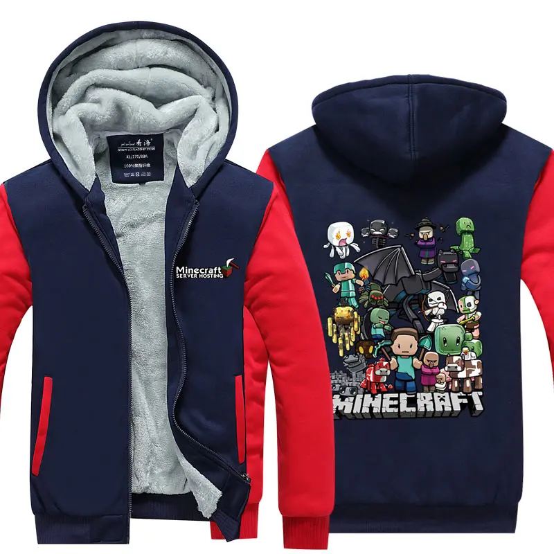 Fans Wear Casual Coat Anime Gaming Minecraft Zipper Hoodies Cosplay Costume My World Unisex Winter Hoodie with Pocket Fans Wear Casual Coat Anime Gaming Minecraft Zipper Hoodies Cosplay Costume My World Unisex Winter Hoodie with Pocket