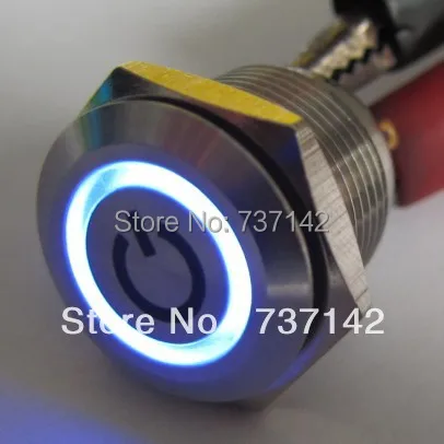 

ELEWIND 16mm shorter power symbol ring illuminated push button(PM161F-10E/J/B/12V/S with power symbo)