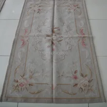 3'x5' Aubusson плетеные коврики ковры ручной работы- Новая Зеландия шерсть 91X152 см