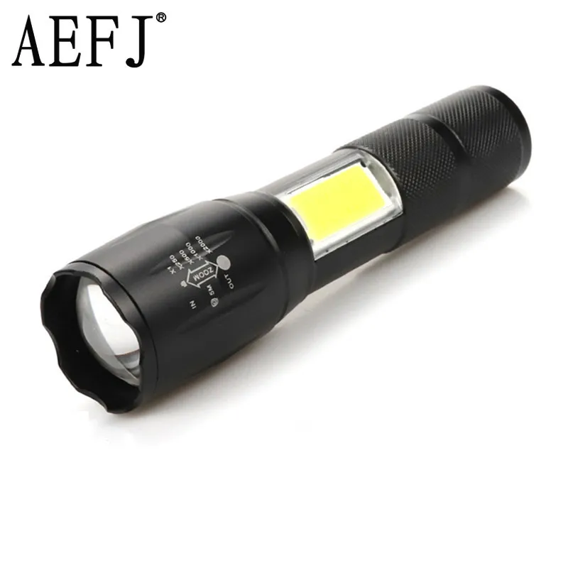 5000LM XML T6 + светодио дный COB светодиодный фонарик портативный мини зум torchflashlight