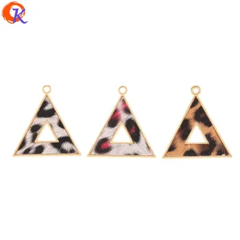 

Cordial Design 60Pcs 30*31MM Jewelry Accessories/Charms/Leopard Print Effect/Triangle Shape/Hand Made/DIY Parts/Earrings Making