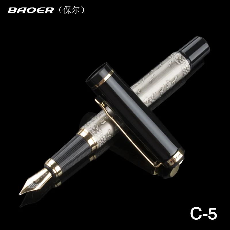 Baoer 877 высокое качество Xubeihong &quotвосемь лошадей&quot Тиснение 0 5 мм перо авторучка