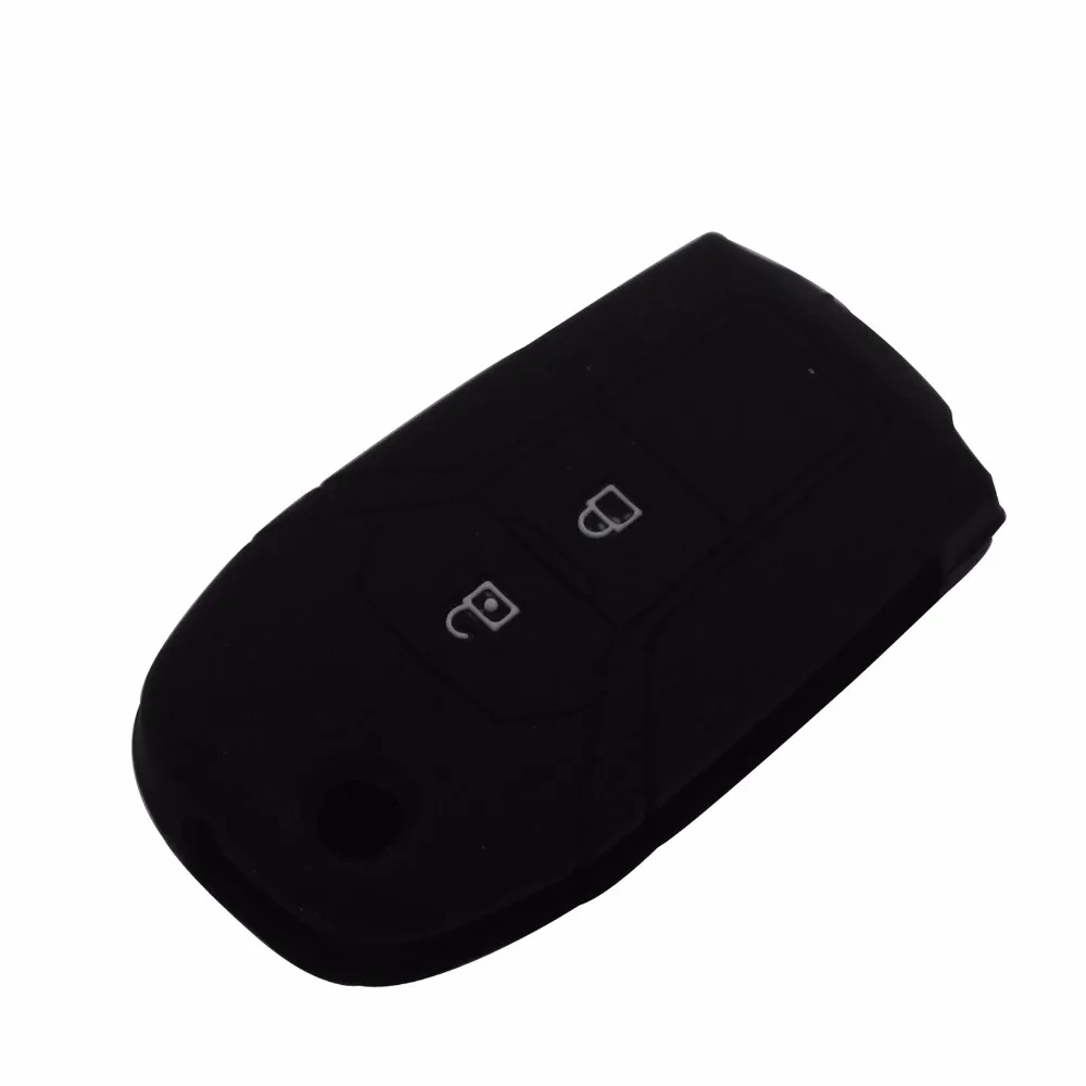 

2 Buttons Silicone Remote Flip Car-Styling Key Cover Case for Ford