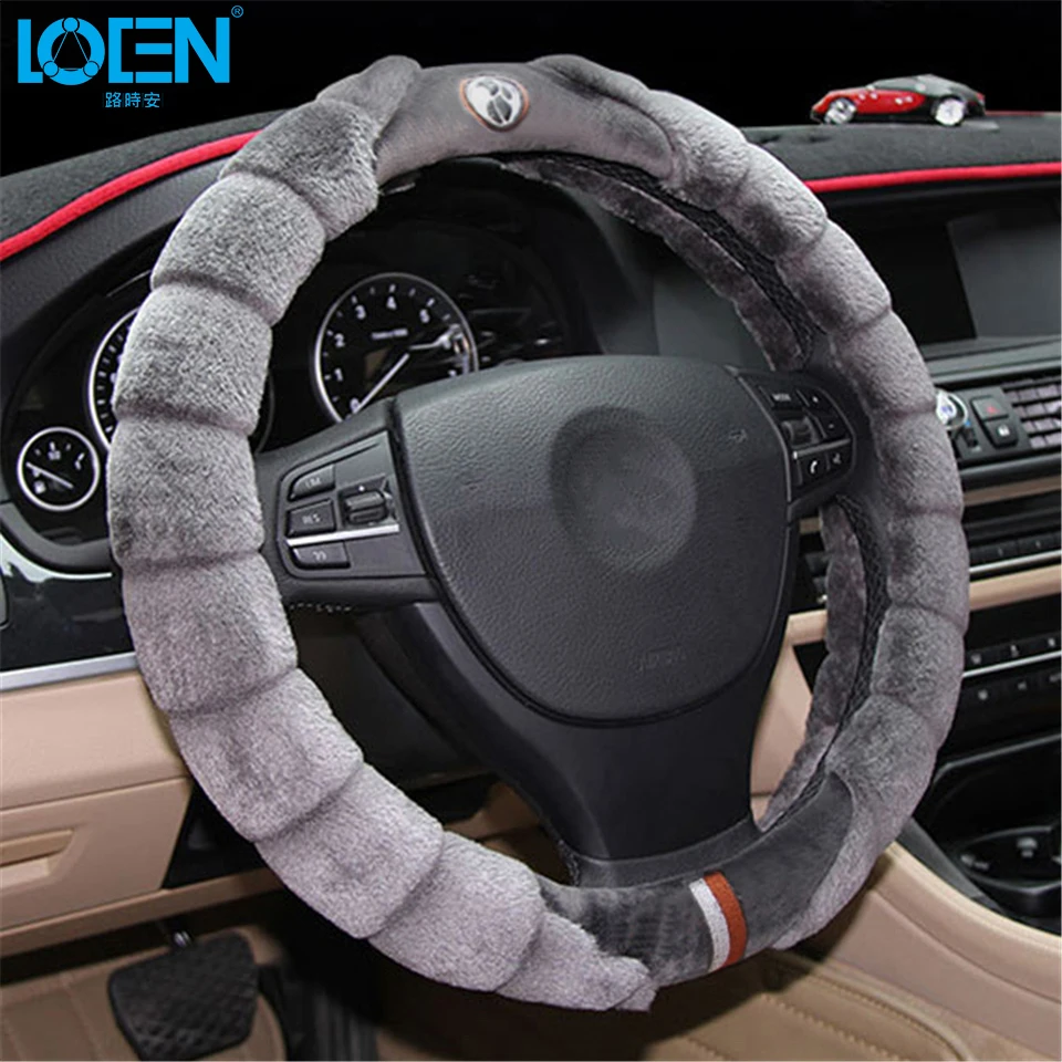 Winter Steering Wheel Cover Artificial Wool Heated Steering Wheel Cover