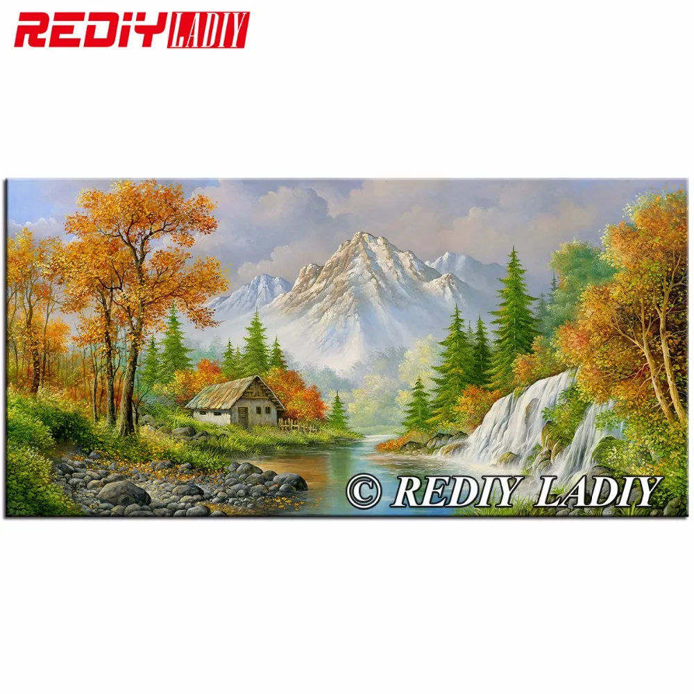 REDIY Алмазная мозаика ручной вышивки крестиком кристалл круглые алмазные наборы необработанные декоративные Бриллиантовая вышивка Фэнтези пейзаж