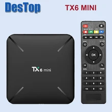 Tanix TX6 Мини Android 9,0 Smart tv Box Allwinner H6 2 Гб ram 16 Гб rom телеприставка 2,4 ГГц WiFi медиаплеер Поддержка 6 K H.265 10 ПК