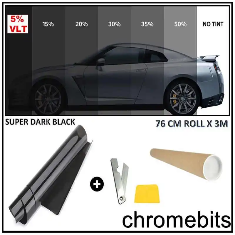 Buy 2Ply 5 VLT Dyed Window Tint Roll Kit Home Glass