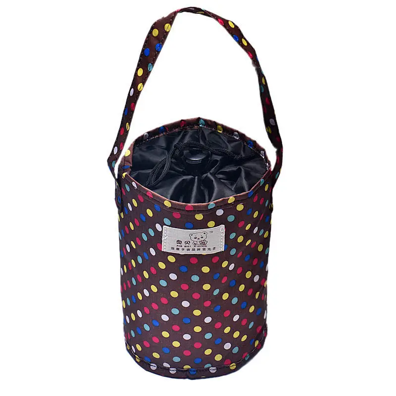 

Lunch Box Thermal Insulated Tote Trendy Cooler Bag Bento Pouch Lunch Container Brown