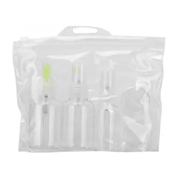

5pcs Travel Cosmetic Liquid Containers Shampoo Lotion Shower Gel Storage Spray Bottle Atomizer Perfume