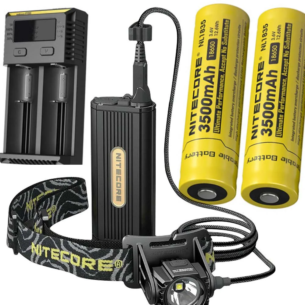 

NITECORE HC70 Head Light CREE XM-L2 U2 LED max 1000LM beam distance 182 meter headlight outdoor headlamp + battery + i2 charger