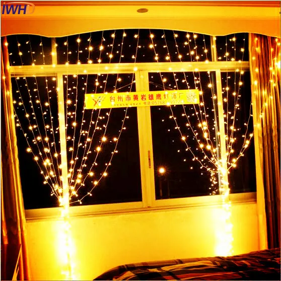 IWHD 10X5M Garland LED Christmas Lights Outdoor 110/220V Christmas Decoration LED Curtain String Fairy Lights Cristmas New Year 