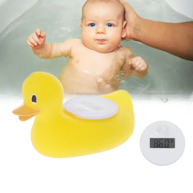 Детский душ, термометр для измерения температуры воды, мультяшная желтая утка, водонепроницаемый датчик воды, детская игрушка для купания, дизайн