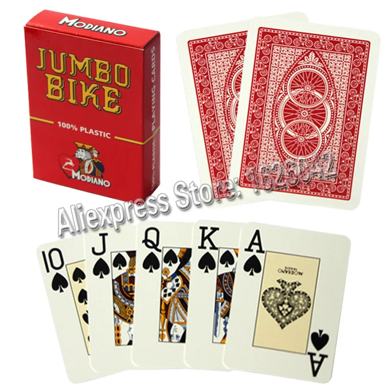 Modiano Jumbo Bike Poker Размер 2 Jumbo индекс пластиковые игровые карты качества казино Сделано в Италии