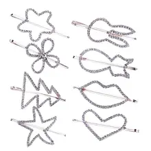 8 шт. сплав заколки для волос звезды губы цветы кролик геометрические заколки шпильки заколки для волос для девушек женщин