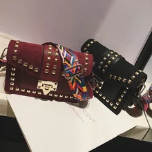 Rivet Women Messenger Bags Luxury Handbags Women Bags Designer Bag Fashion Shoulder Bag Females PU Leather Handbags brand women messenger bags luxury handbags women bags designer velvet fashion shoulder bag women pu leather handbags chain h