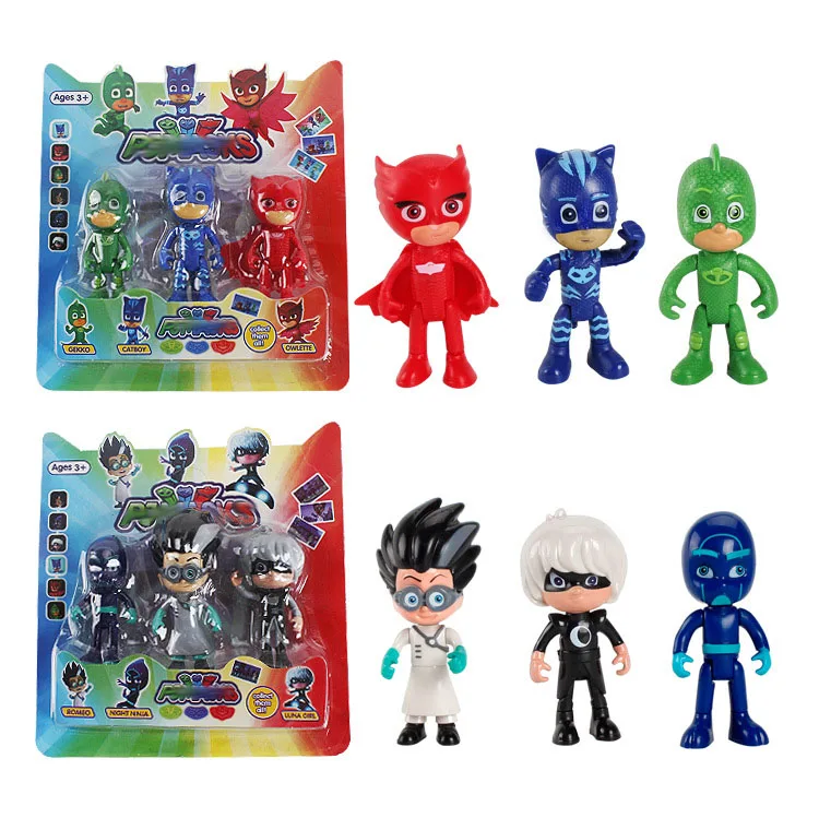 3PCS Lot PJ Figure Pjmasks Hero Doll Catboy Owlette Gekko Lunar Remeo Juguete Brinquedo PJ Figure