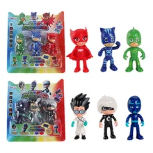 3PCS Lot PJ Figure Pjmasks Hero Doll Catboy Owlette Gekko Lunar Remeo Juguete Brinquedo PJ Figure