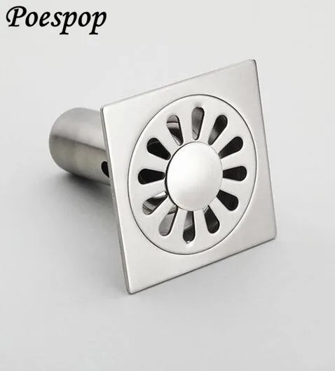 

POSEPOP High quality 10cm Stainless steel floor drain bathroom kitchen shower double anti-odor floor drain Square bath drainers