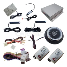 Car Alarm System PKE On Off By Remote Control Passive Keyless Entry Push Button Start Stop Remote Engine Start Password Keyboard remote engine start stop passive keyless entry car alarm kit 433 92mhz push button start stop and touch password entry