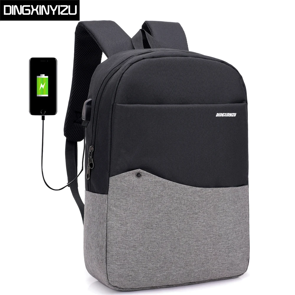 DINGXINYIZU Brand USB Charging Men Backpacks For Teenager Girls College ...