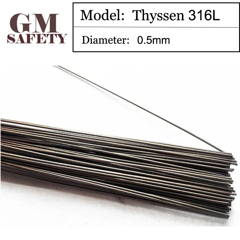 

GM Laser Welding Wires Solder Thyssen 316L of 0.5mm for Welders Made in Germany 200pcs in 1 Tube L0405