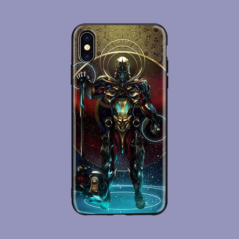 Warframe черный мягкий чехол для телефона для iPhone 8 7 6 6S Plus X XS MAX 5 5S SE XR 6plus чехол s Warframe