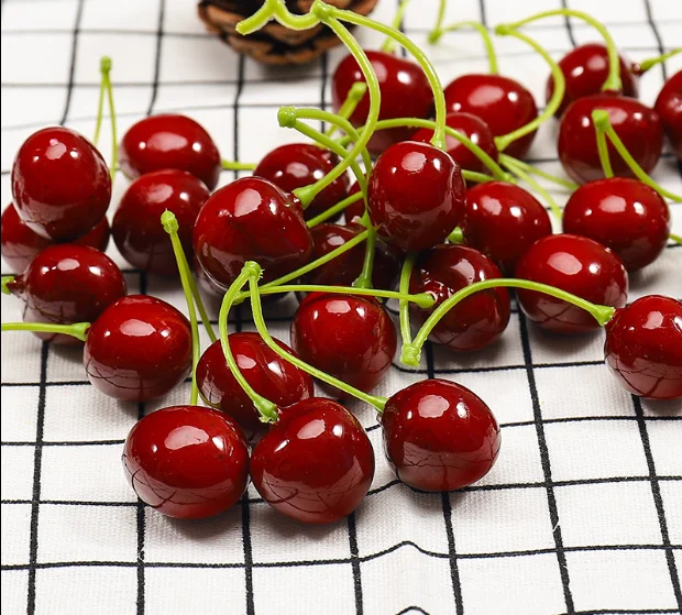 Cherry Newborn Baby Photograph Props red Plastic Simulation Props Ornaments Model Accessory