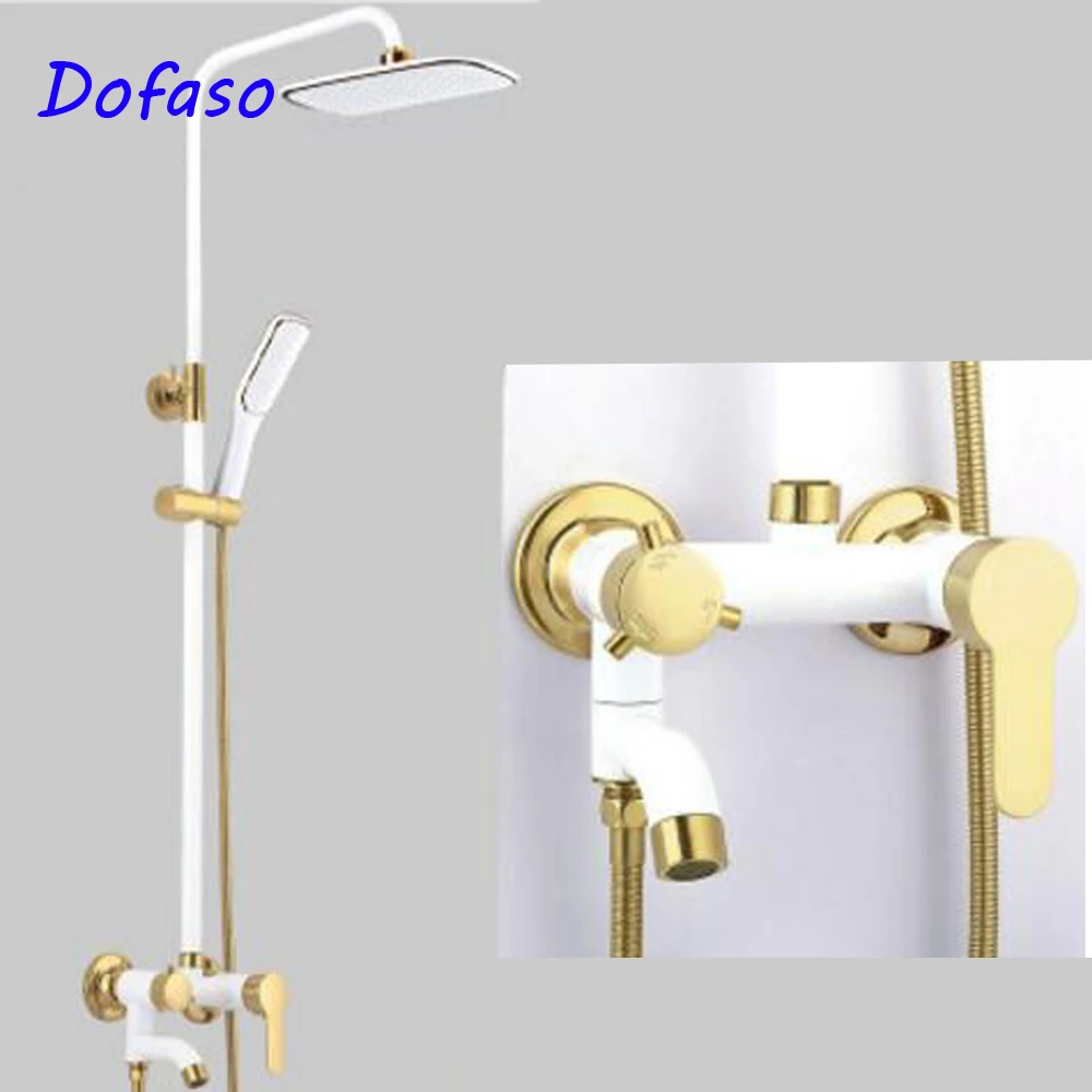 Buy Dofaso vintage gold white shower set European