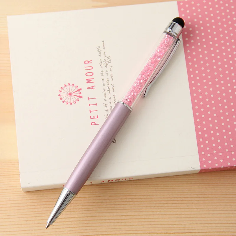 US $322.62 600 Pcs 2016 New Mutlti Function Metal Touch Pen InkColor Diamond Crystal Touch Stylus Pen For IPad IPhone 5S 4G IPod Kindle